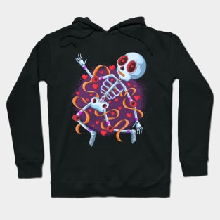 Cute Heart Skeleton - The Fallen Lover- Dia De Los Muertos Hoodie